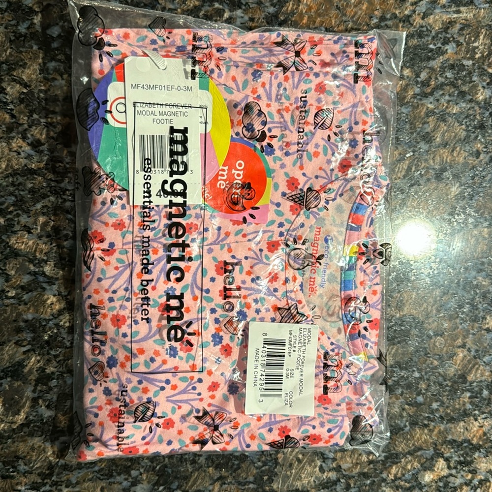 Elizabeth Forever Magnetic Me Footie. Still in package. Never worn. Tags on.